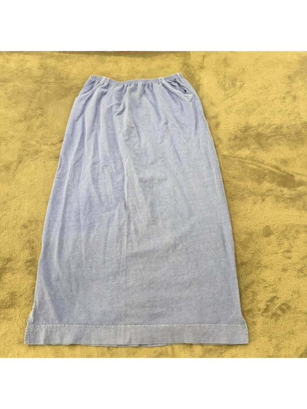 Fresh Produce Pull On Maxi Skirt 100% Cotton XL Periwinkle Blue Purple